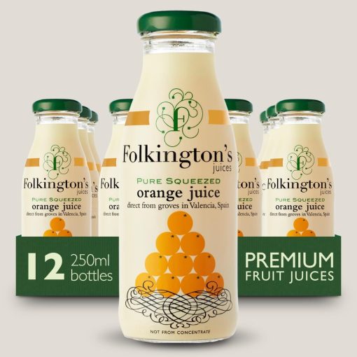 Folkingtons Juices Orange Glass Bottle 250ml Pack of 12 (FU461)