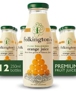 Folkingtons Juices Orange Glass Bottle 250ml Pack of 12 (FU461)