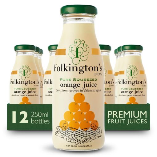 Folkingtons Juices Orange Glass Bottle 250ml Pack of 12 (FU461)