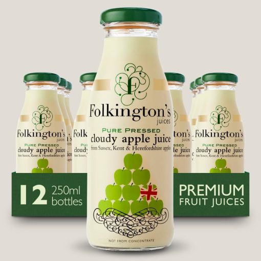 Folkingtons Juices Apple Glass Bottle 250ml Pack of 12 (FU462)