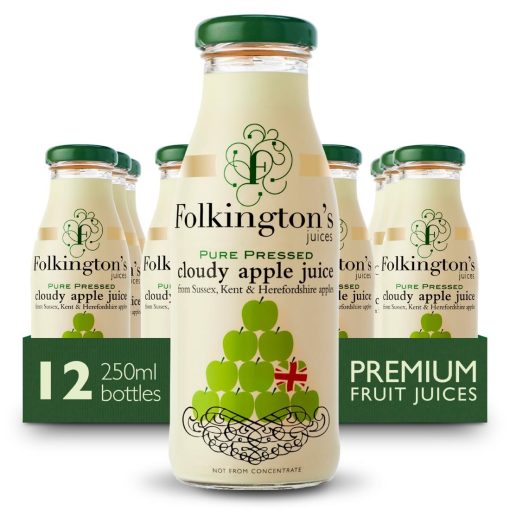 Folkingtons Juices Apple Glass Bottle 250ml Pack of 12 (FU462)