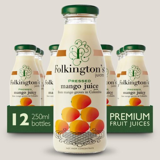 Folkingtons Juices Mango Glass Bottle 250ml Pack of 12 (FU463)