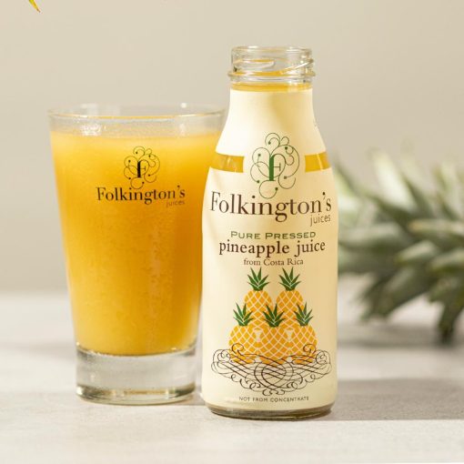 Folkingtons Juices Pineapple Glass Bottle 250ml Pack of 12 (FU466)