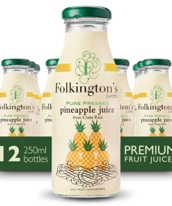 Folkingtons Juices Pineapple Glass Bottle 250ml Pack of 12 (FU466)