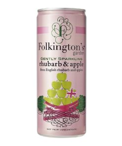 Folkingtons Sparkling Drinks Rhubarb and Apple Can 250ml Pack of 12 (FU469)