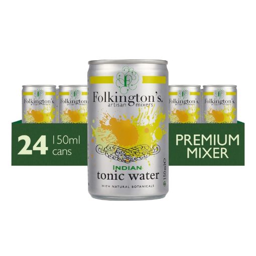 Folkingtons Indian Tonic Water Can 150ml Pack of 24 (FU473)