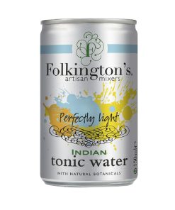 Folkingtons Indian Light Tonic Water Can 150ml Pack of 24 (FU474)