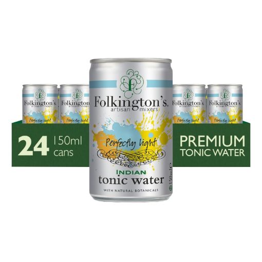 Folkingtons Indian Light Tonic Water Can 150ml Pack of 24 (FU474)