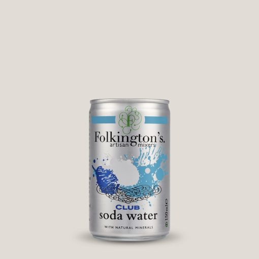 Folkingtons Club Soda Can 150ml Pack of 24 (FU475)