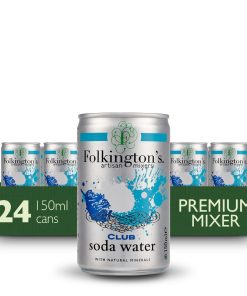 Folkingtons Club Soda Can 150ml Pack of 24 (FU475)