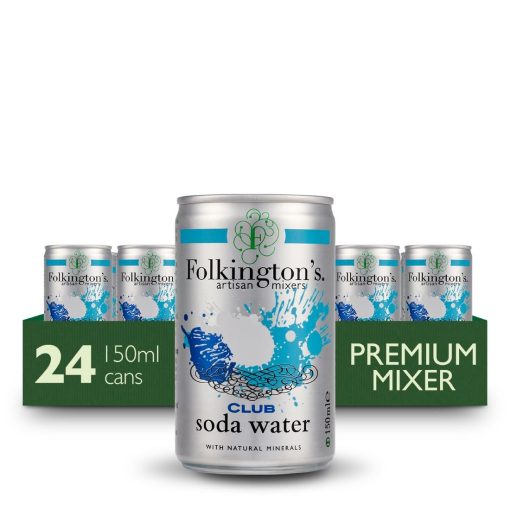 Folkingtons Club Soda Can 150ml Pack of 24 (FU475)