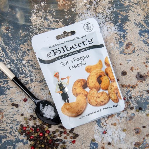 Mr Filberts Salt and Pepper Cashews 40g Pack of 20 (FU479)