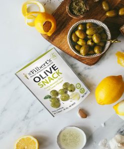 Mr Filberts Green Olives Lemon and Oregano 50g Pack of 12 (FU483)