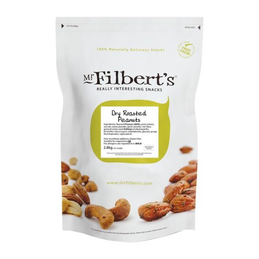 Mr Filberts Loose Serve Catering Bag Dry Roasted Peanuts 2-8kg (FU487)