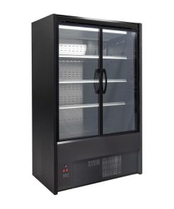 Zoin Cervinho Multideck Display Black with Hinged Doors 1000mm (UA055-100)