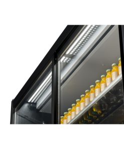 Zoin Cervinho Multideck Display Black with Hinged Doors 1000mm (UA055-100)