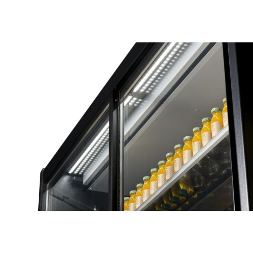 Zoin Cervinho Multideck Display Black with Hinged Doors 1000mm (UA055-100)