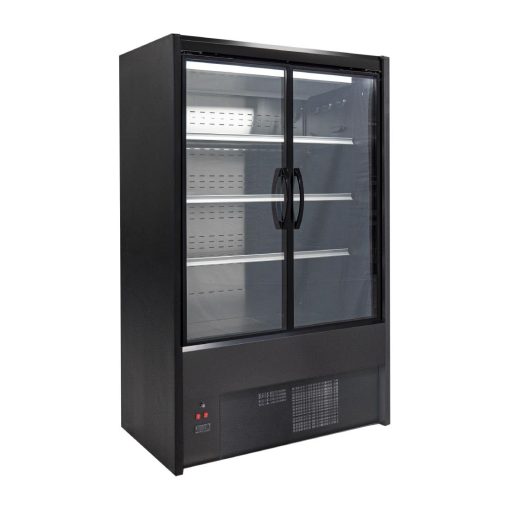 Zoin Cervinho Multideck Display Black with Hinged Doors 1200mm (UA055-120)