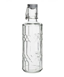 Olympia Geo Glass Water Bottle with Stopper 640ml Pack of 6 (DN817)
