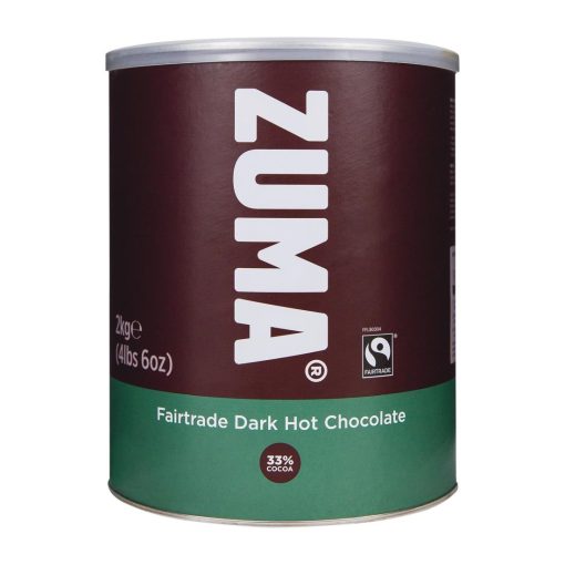 Zuma Fairtrade Dark Hot Chocolate 33 Cocoa 2kg Tin (DX613)