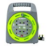 Status 4 Socket Handbag Cable Reel with Thermal Cut Out 13Amp 15m (DZ473)