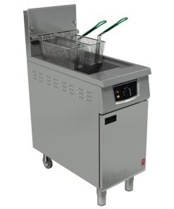 Falcon 400 Series Single Pan Twin Basket Gas Fryer with Filtration and Fryer Angel Natural Gas (FW751-N)