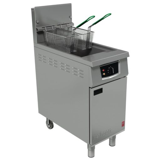 Falcon 400 Series Single Pan Twin Basket Gas Fryer with Filtration and Fryer Angel LPG (FW751-P)