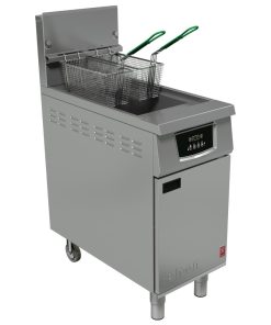 Falcon 400 Series Single Pan Twin Basket Gas Filtration Fryer Programmable with Fryer Angel Natural Gas (FW770-N)
