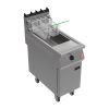 Falcon F900 Twin Basket Fryer with Filtration and Fryer Angel on Castors Natural Gas (FW772-N)