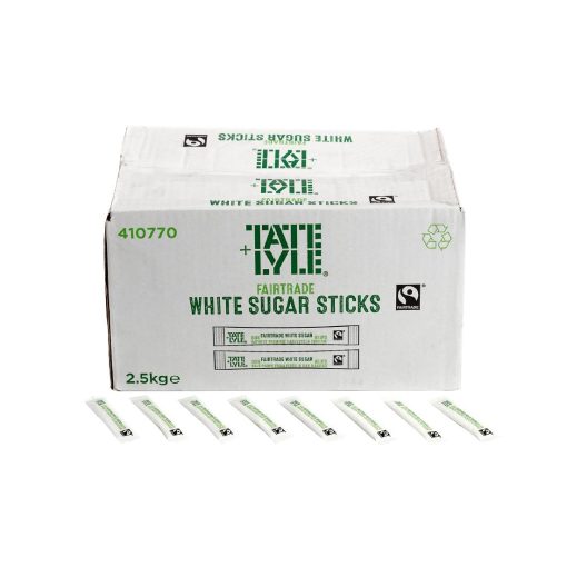 Tate and Lyle Fairtrade White Sugar Sticks Pack of 1000 (HP979)