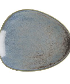 Olympia Ember Blue Triangle Plates 308x255mm Pack of 4 (FU176)