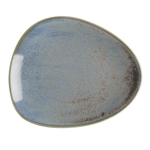 Olympia Ember Blue Triangle Plates 308x255mm Pack of 4 (FU176)