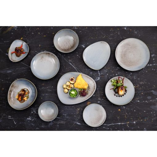 Olympia Ember Blue Triangle Plates 308x255mm Pack of 4 (FU176)