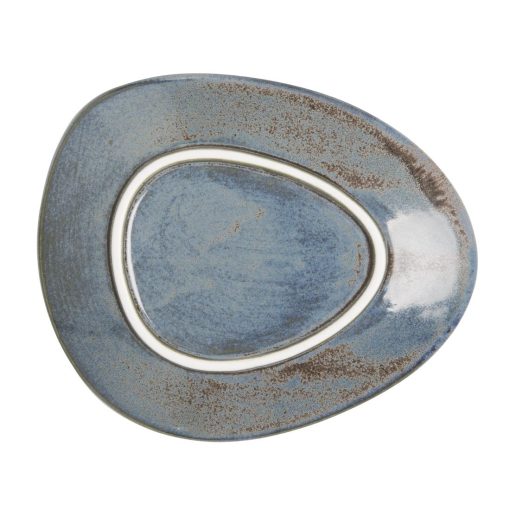 Olympia Ember Blue Triangle Plates 308x255mm Pack of 4 (FU176)