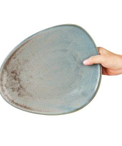 Olympia Ember Blue Triangle Plates 308x255mm Pack of 4 (FU176)