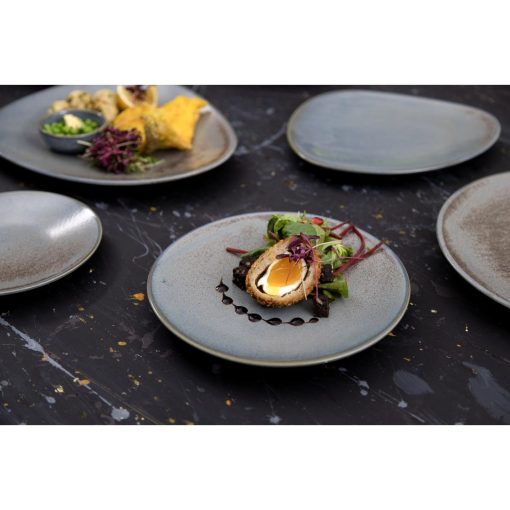 Olympia Ember Blue Triangle Plates 308x255mm Pack of 4 (FU176)