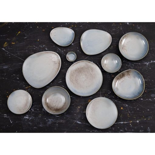 Olympia Ember Blue Triangle Plates 308x255mm Pack of 4 (FU176)