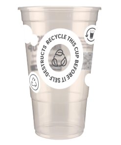 eGreen Printed TWOinONE Flexy Pint Glass CE Marked to Line Pack of of 1000 (FU896)