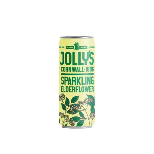 Jollys Cornish Sparkling Elderflower Cans 250ml Pack of 24 (HN945)