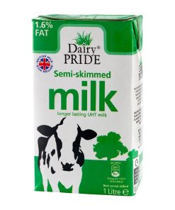 Dairy Pride Semi Skimmed UHT Milk 1Ltr Pack of 12 (HP970)