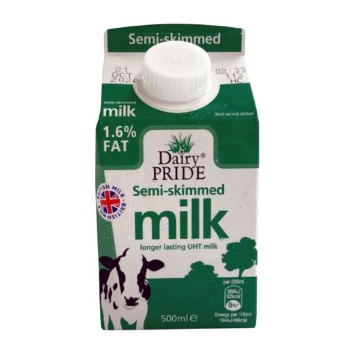 Dairy Pride Semi Skimmed UHT Milk 500ml Pack of 12 (HP971)