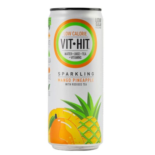 VITHIT Sparkling Mango and Pineapple Vitamin Water 330ml Pack of 12 (HS820)