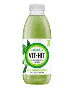 VITHIT Lean and Green Apple and Elderflower Vitamin Water 500ml Pack of 12 (HS822)