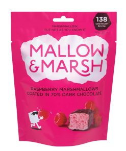 Mallow and Marsh Raspberry Marshmallow Pouches 100g Pack of 6 (HS836)