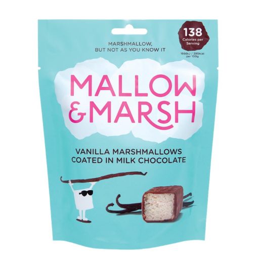 Mallow and Marsh Vanilla Marshmallow Pouches 100g Pack of 6 (HS837)