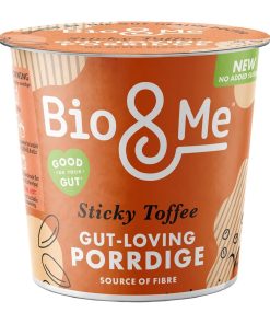 BioandMe Sticky Toffee Porridge Pots 58g Pack of 8 (HS841)