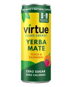 Virtue Yerba Mate - Peach and Rasberry 250ml Pack of 12 (HS865)