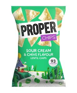 Properchips Impulse Sour Cream and Chive Lentil Chips 20g Pack of 24 (HS873)
