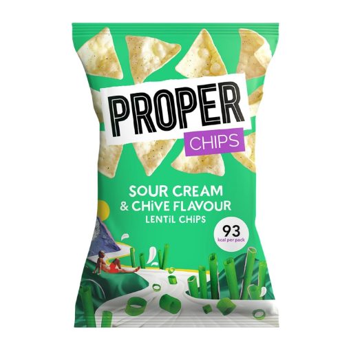 Properchips Impulse Sour Cream and Chive Lentil Chips 20g Pack of 24 (HS873)