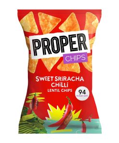 Properchips Impulse Sweet Sriracha Chilli Lentil Chips 20g Pack of 24 (HS874)